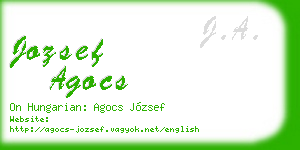 jozsef agocs business card